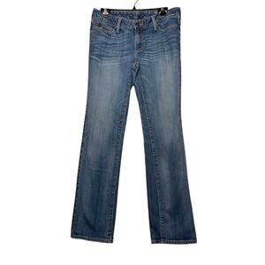 Eddie Bauer Jeans Womens 8 Straight Leg Medium Wash Ankle Denim Pants Mid Rise